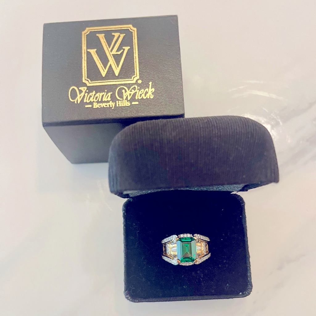 Victoria Wieck Emerald And Gold Opulent Ring
